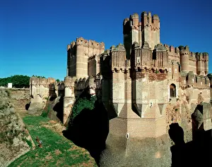 Mudejar: Spain. Castile-Leon. Coca. Coca Castle.15th century. Mudejar