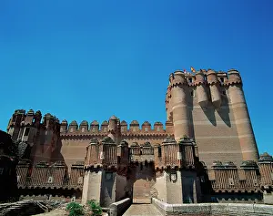 Mudejar: Spain. Castile and Leon. View of the Coca Castle. 15th centu