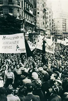 Sociales: Spain. Civil War. Demonstration in Madrid