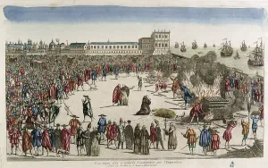 Pyre: Spain. Execution of the criminals by the Inquisition