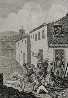 Navarre: Spain. First Carlist War (1833-1840). Skirmish in Urdaniz