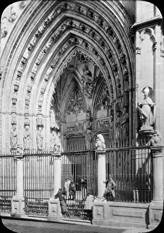 Spain - The Gate of Lions at the Cathedral, Toledo