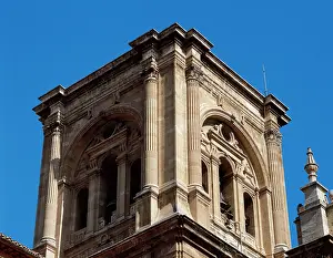 Granada: Spain. Granada. Cathedral of the Incarnation. Bell tower. De