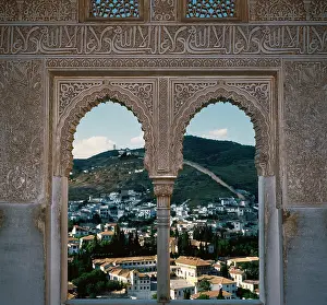 Granada: Spain. Granada. The Palace of the Generalife, the Albaicin a