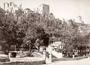 Alhambra: Spain Granada view of the Alhambra, by Juan Laurent
