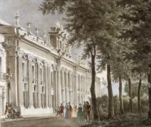 Lithographs: Spain. La Granja de San Ildefonso (19th c.)