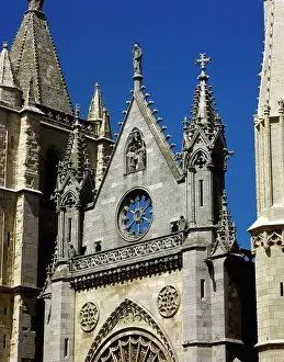 Regla: Spain. Leon. Cathedral. 13th century. Gothic style. Main fac