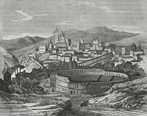 Bullring: Spain, Logrono. General view of the city