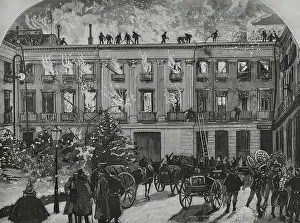 Extinguish: Spain. Madrid. Fire at the Ministry of War