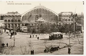 Tramcars: SPAIN. Madrid. Spain (1900). Madrid. Atocha Station