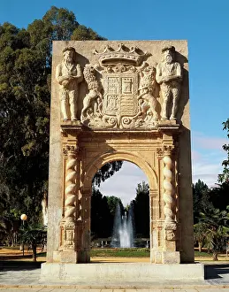 Bombs: Spain. Murcia. Gate of the Palace of the Garden of the Bombs