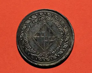 Coin: Spain. Five pesetas. Head. 19th century