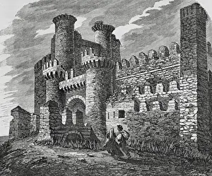 Turrets: Spain, province of Leon. Castle of Ponferrada