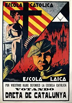 Teachings: Spain. Second Republic (1936-1939). Poster of