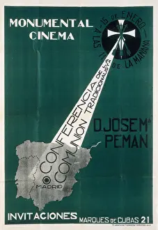 Traditionalist: Spain. Second Republic (1936). Poster of a conference