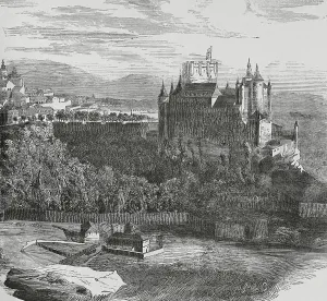 Homage: Spain, Segovia. The Alcazar. Panoramic view