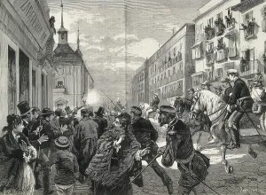 Oliva: Spain. Terrorist attack against Alfonso XII by