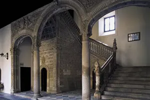 Plateresque: SPAIN. Toledo. Holy Cross Museum. Cloister stiarcase