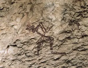 Comunitat: SPAIN. Vinroma. La Saltadora Cave. Hunter. Rupestrian