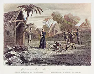 Spaniards attack natives in Mexico