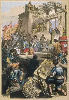1521: SPANIARDS MASS, MEXICO