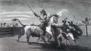 Cruelty: A Spanish bull fight. From the Rev. Edward Polehampton