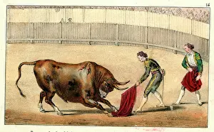 Bullfighting: Spanish bullfighting - pass of the cape