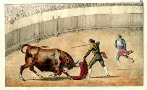 Bullfighting: Spanish bullfighting - sword thrust