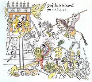 Conquistadors: Spanish conquistadors with their native Tlazcalan