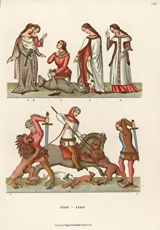 Surcoat: Spanish costumes from the 14th century