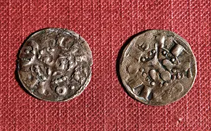Coin: Spanish dinero and obol. 13th century