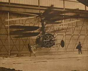 Firsts: Spanish engineer Raul Pescara piloting his