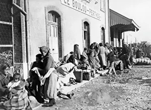 Fled: Spanish refugees are waiting for a transport, 1939