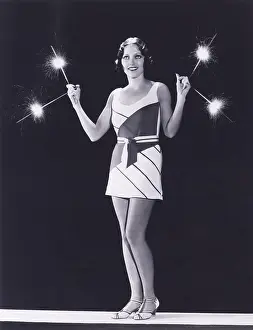 Sparklers: Sparks flying