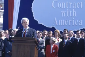 Gingrich: Speaker of the House, Newt Gingrich, promoting