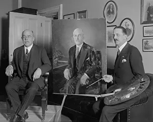 Congressmen: Speaker of the House Nicholas Longworth posing for