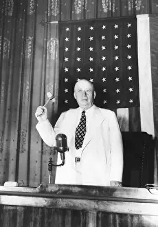 Legislators: Speaker Sam Rayburn on the rostrum of the House