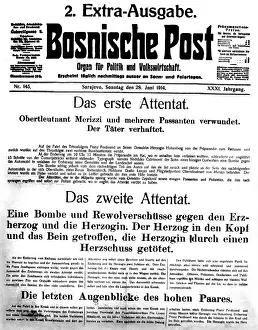 Archduke: Special edition of the Bosnian Post, 1914