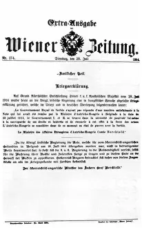 Ultimatum: Special edition of the Wiener Zeitung with the Austrian decl