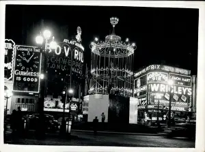 Brighter: Special lights in Piccadilly Circus, London, for Coronation