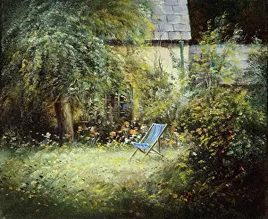 Dyer: A Special Place ' deckchair in garden