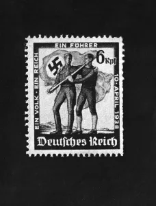 Campaigning: Special postage stamps of the Reichspost for the referen