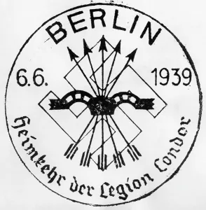 Arrows: Special postmark of the Reichspost, 1939