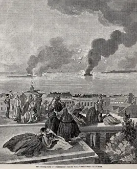 Sumter: Spectators on Charleston rooftops during the