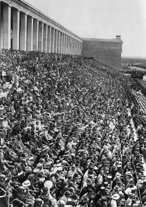 Viewers: Spectators on the Zeppelin Grandstand during the Nurembe