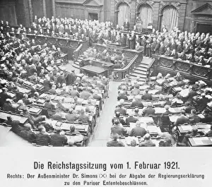 Parliamentarians: Speech by Foreign Minister Simons in the Reichstag, 1921