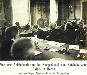 Chancellery: Speech by Friedrich Eberts before the Imperial Conference