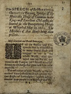 Grimston: Speech of Harbottle Grimston