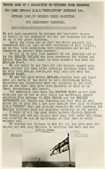 Thanking: Speech of thanks to British Fleet from people of Ierossos