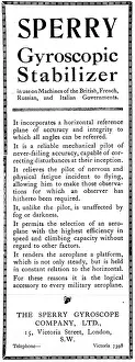 Gyroscope: Sperry Gyroscopic Stabilizer 1916